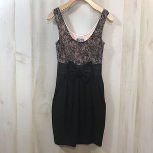 Lipsy London Black Lace Party Dress Size 6